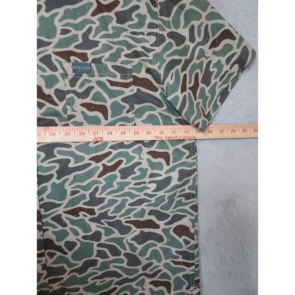 Burlebo Shirt Mens XL Duck Camo Performance Button Down Green Outdoor Hiking - Picture 9 of 10